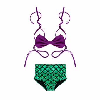 ขาย Mermaid Swimwear Fashion Children Swimsuit Two-piece Girl Underwear- Green - intl