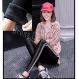 Metalic Leggings Warm Winter สกินนี่บุขน กางเกงบุขนกันหนาว กางเกงวอร์มบุขน รุ่น Sport Metalic สีดำ
