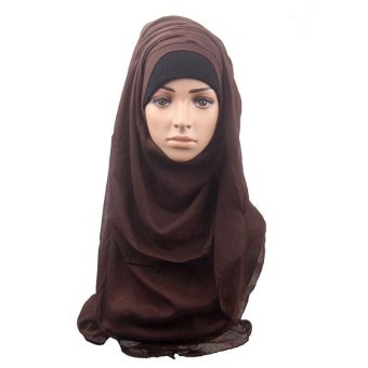 Muslim Hijab Islamic Women Kerchief Scarf Hijabs Shawls Solid HeadScarves 175-180cm - intl Muslim Hijab Islamic Women Kerchief Scarf Hijabs Shawls Solid HeadScarves 175-180cm - intl
