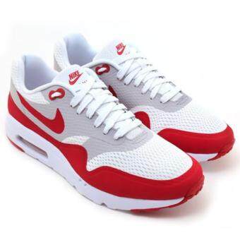 ราคา NIKE รองเท้าลำลอง ฟิตเนส Nike Air Max 1 Ultra Essential White/Neutral Grey/White/Varsity Red