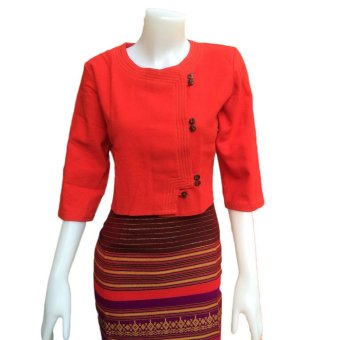 Orawan Closet เสื้อผ้าฝ้ายพื้นเมือง ลายอองชาน (สีแดง) Orawan Closet เสื้อผ้าฝ้ายพื้นเมือง ลายอองชาน (สีแดง)