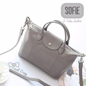 SOFIE กระเป๋าสะพายข้างหนังแกะ ไซส์ S สีเทา SOFIE กระเป๋าสะพายข้างหนังแกะ ไซส์ S สีเทา