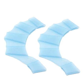 ราคา Three Colors Fins Palm Flippers Paddle Soft Silicone Fins Flippers Frog Hand - intl