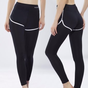 ราคา Vena Wear กางเกงออกกำลังกายผู้หญิง 2in1 กางเกงกีฬา ซับในเลกกิ้ง (สีดำขอบขาว)