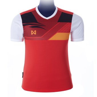 2561 WARRIX SPORT เสื้อฟุตบอลพิมพ์ลาย WA-1524 ( สีแดง-ขาว )