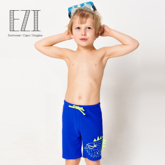 สินค้ายอดนิยม Yizi เด็กชายนักเรียนริมทะเลกางเกงว่ายน้ำเด็กชุดว่ายน้ำ (สีฟ้า)