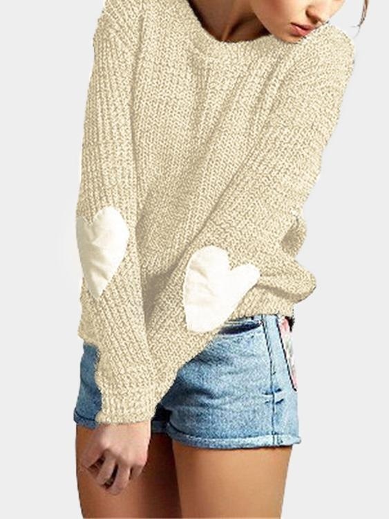 ดูภาพ Yoins Women New High Fashion Clothing Casual Round Neck Long Sleeves Love Patchwork Yellow Sweater Top - intl เพิ่มเติม Yoins Women New High Fashion Clothing Casual Round Neck Long Sleeves Love Patchwork Yellow Sweater Top - intl