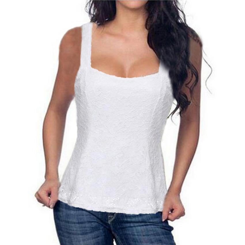 ดูภาพ ZANZEA Women Lace Floral Bodycon Strap Tank Top Vest T-shirt Blouse Waistcoats White - intl เพิ่มเติม ZANZEA Women Lace Floral Bodycon Strap Tank Top Vest T-shirt Blouse Waistcoats White - intl