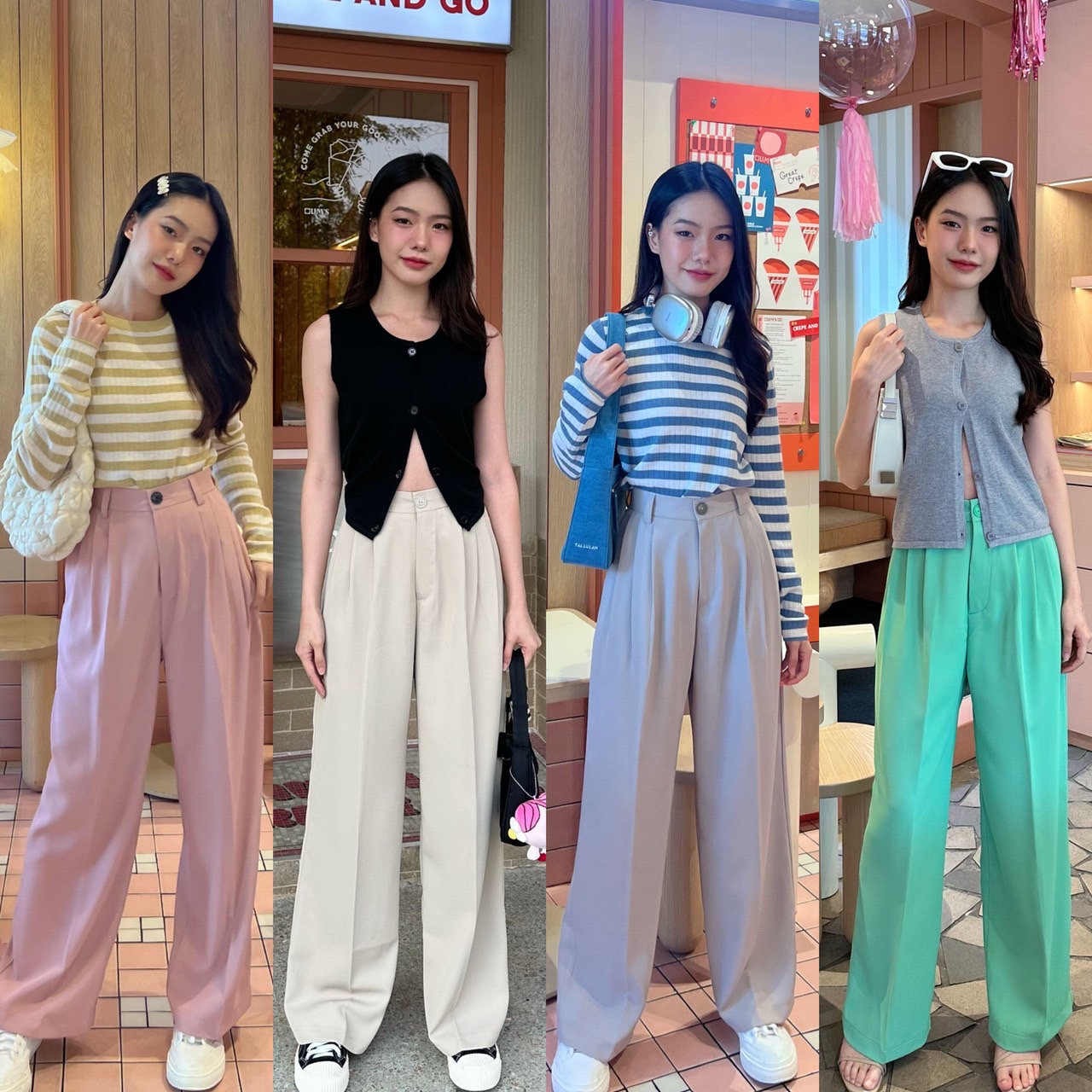 y2k Red Cargo pants for women Korean style high waist loose casual