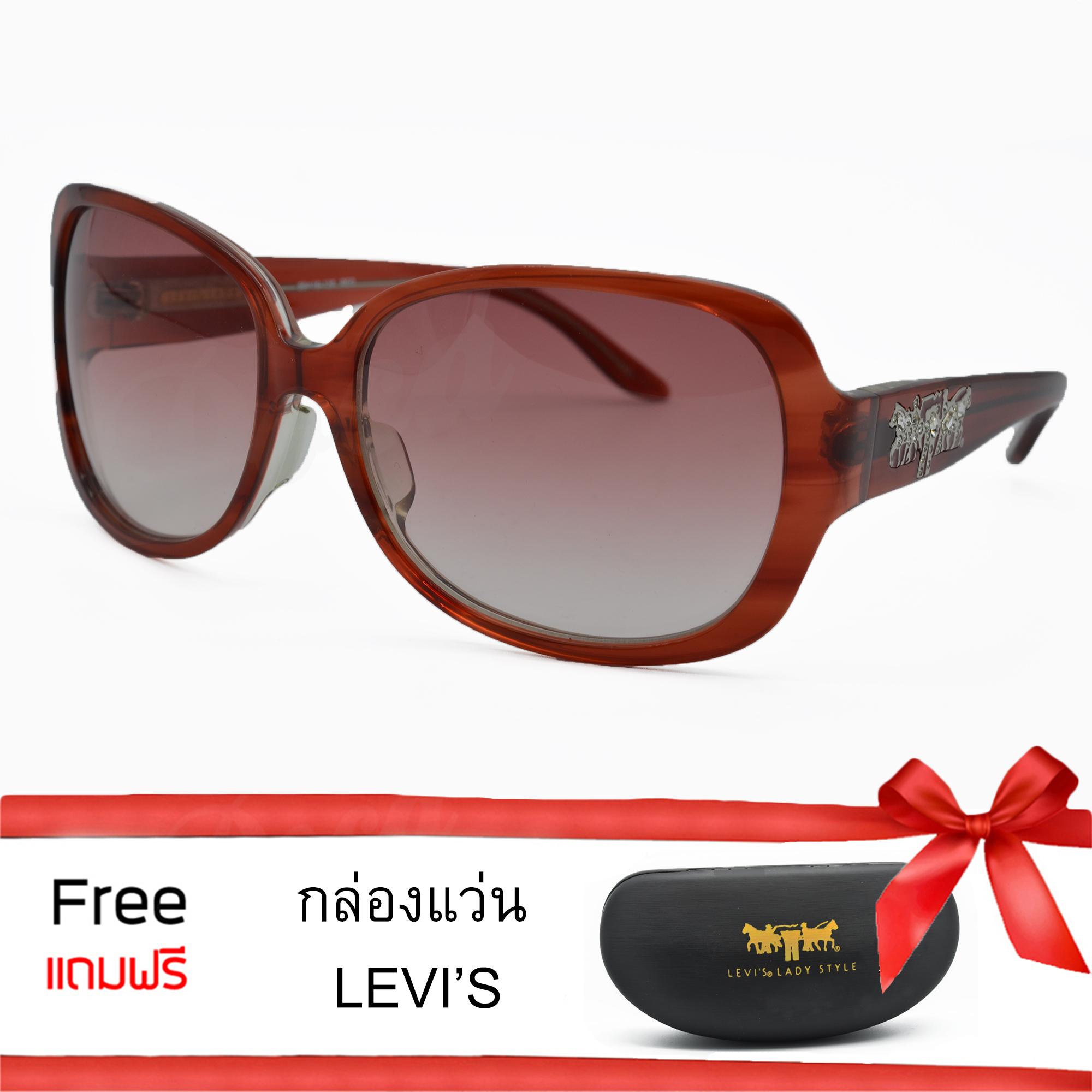 Levi’s Lady Style Sun Glasses แว่นกันแดด แว่นแบรนด์เนม โลหะน้ำหนักเบา เลนส์ชมพูเข้ม รุ่น LSL2011-PINK ราคา 2,800 บาท*ส่งฟรี