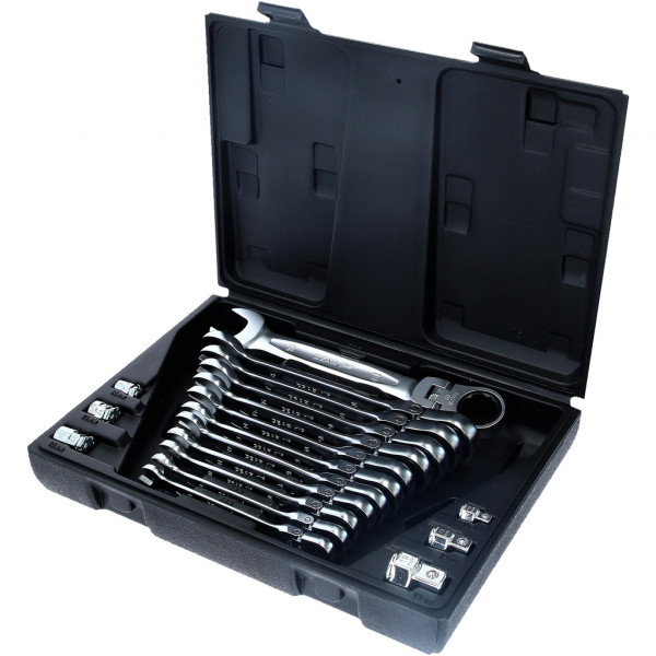 GEARplus flexible locking combination ratcheting spanner set, 18 pcs Article No.503.4868 YA ราคา 22,170 บาท*ส่งฟรี