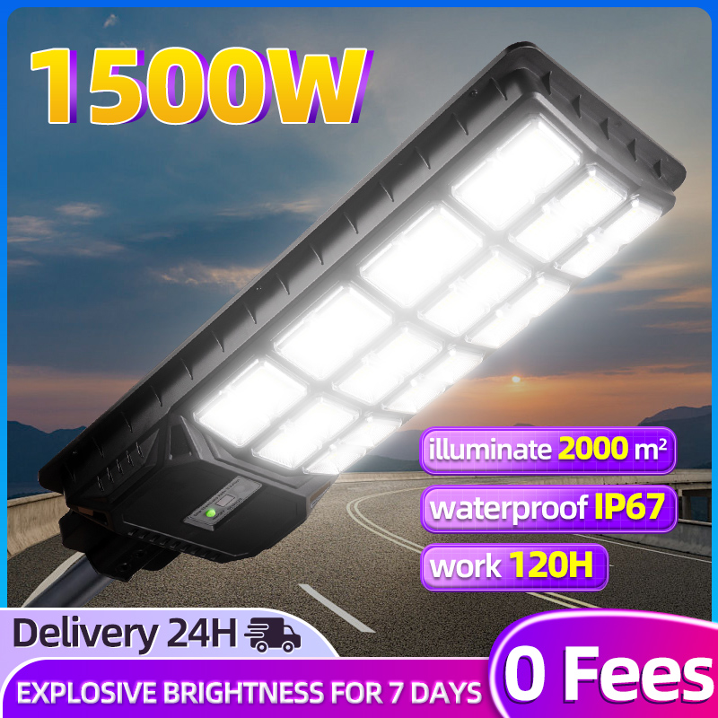 Bingo Solar Cell Street Light 1500W 1000W 500W Solar Cell Light Solar Cell Light Solar Light White Light Ip67 Waterproof Lightning Protection Automatically Lights up at Night Led Solar Cell ราคา 799 บาท*ส่งฟรี