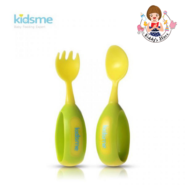 Kidsme Toddler Spoon and Fork Set เซ็ทช้อนส้อมสำหรับเด็กหัดใช้