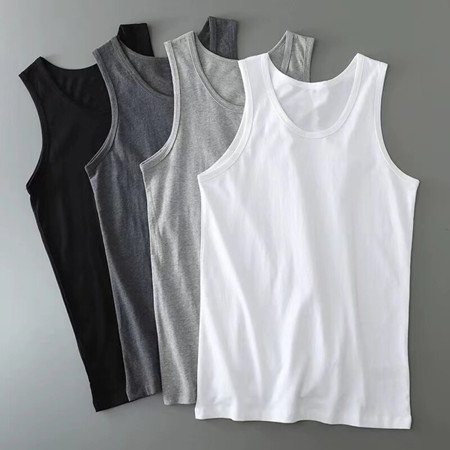 DPS เสื้อกั๊กผู้ชาย เสื้อกั๊กกีฬาผู้ชายทรงหลวม เสื้อยืดแขนกุด M-3XL แขนกุดสีพื้น คุณภาพดีและราคาต่ำ ราคา 29 บาท*ส่งฟรี