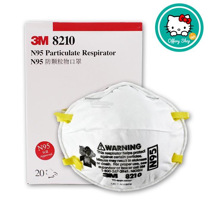 OfferyShop - 3M รุ่น 8210 N95 หน้ากากป้องกันฝุ่นละออง PM2.5 (20ชิ้น) OfferyShop - 3M รุ่น 8210 N95 หน้ากากป้องกันฝุ่นละออง PM2.5 (20ชิ้น)