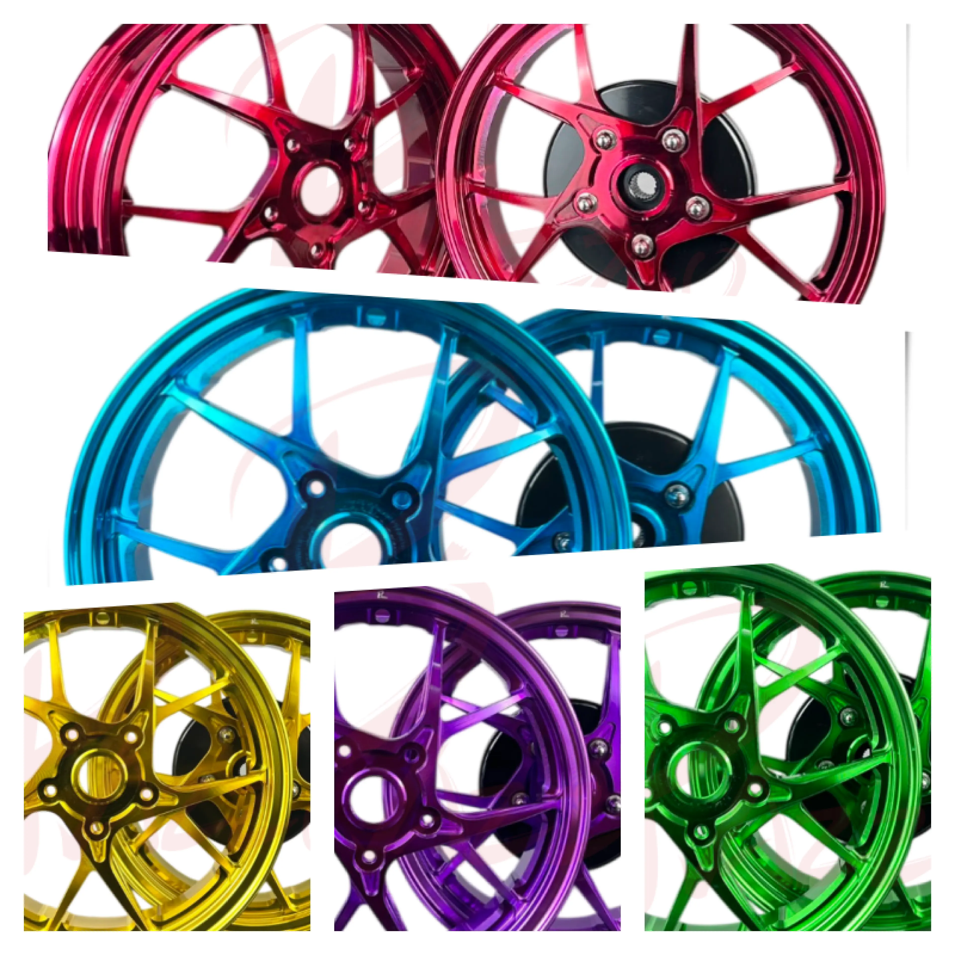 Vespa Sprint-Primavera Alloy Wheels, Strada Pattern, Vespa Sprint, Vespa Primavera 125 150, 12 Inch Rim, F.3.00 R.3.00 (1 Pair) Pazzo