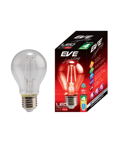 มาใหม่ | EVE  หลอดแอลอีดี ฟิลาเมนต์ ทรง GLS 4 วัตต์  E27  สีแดง