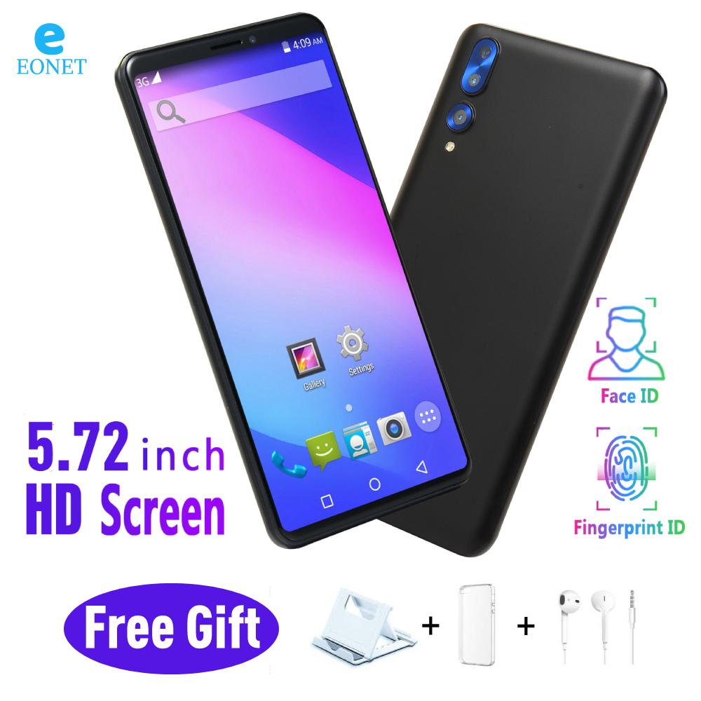 【 Face ปลดล็อค + ลายนิ้วมือ unlock】Eonet P20 5.72 นิ้วโทรศัพท์มือถือ Android 6.1 สมาร์ทโฟน 3G WCDMA โทรศัพท์สมาร์ทโฟน GSM smartphone Dual SIM Octa core โทรศัพท์มือถือ 512 MB RAM + 4 GB ROM