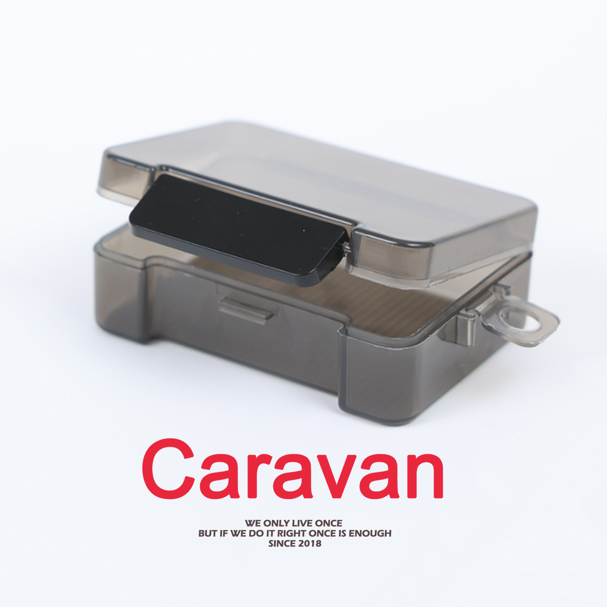 Caravan Crew Storage Box กล่องพลาสติกใส หัวเข็มขัดเดี่ยว ราคา 18 บาท*ส่งฟรี