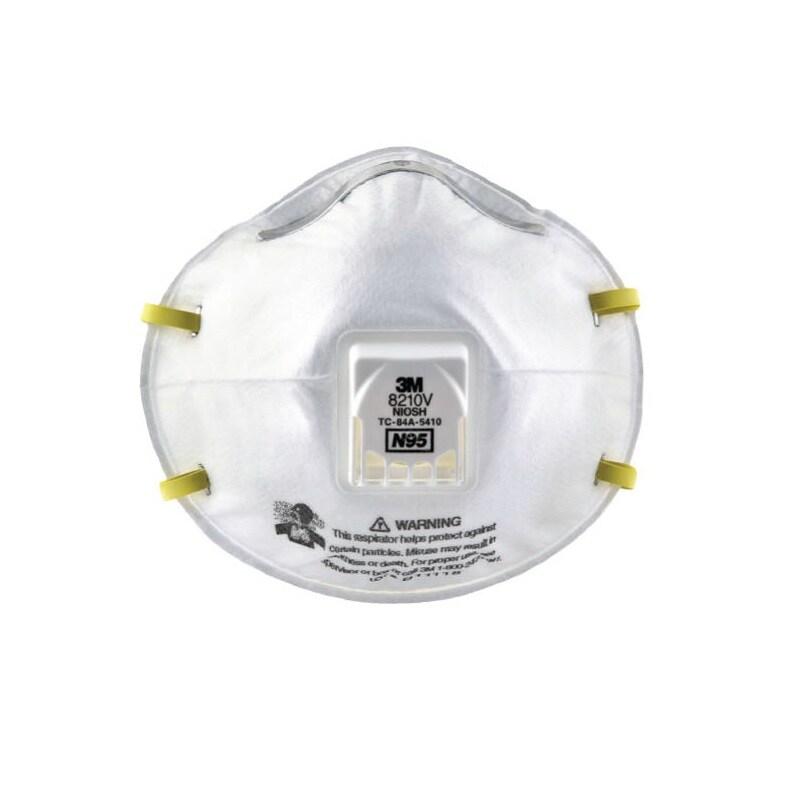 หน้ากากกันฝุ่นละออง PM2.5 10ชิ้น กล่อง 3M 8210V N95 หน้ากากกันฝุ่นละออง PM2.5 10ชิ้น กล่อง 3M 8210V N95