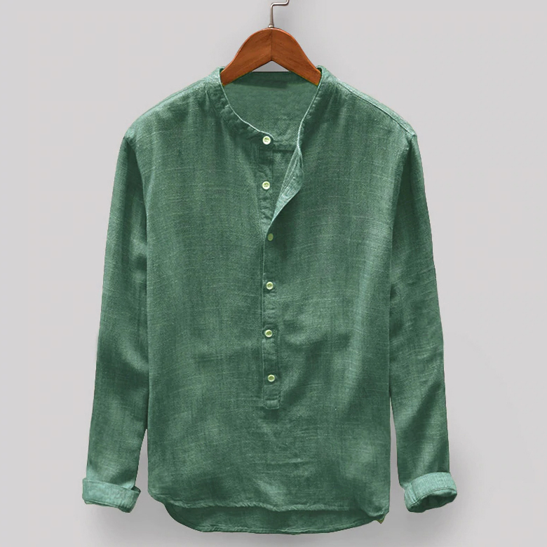 เสื้อเซิ้ต Men Shirt Long Sleeve Fashion Mens Autumn Winter Button Casual Cotton Long Sleeve Top Blouse