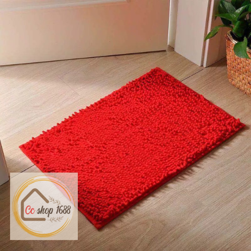 พรมเช็ดเท้านาโนตัวหนอน ดักฝุ่น/ทราย【 ขนาด 40 × 60 cm.】รุ่นบาง ซับน้ำดีเยี่ยม พรมแต่งห้อง พรมเช็ดห้องน้ำ พรมปูพื้น พร้อมส่งในไทย