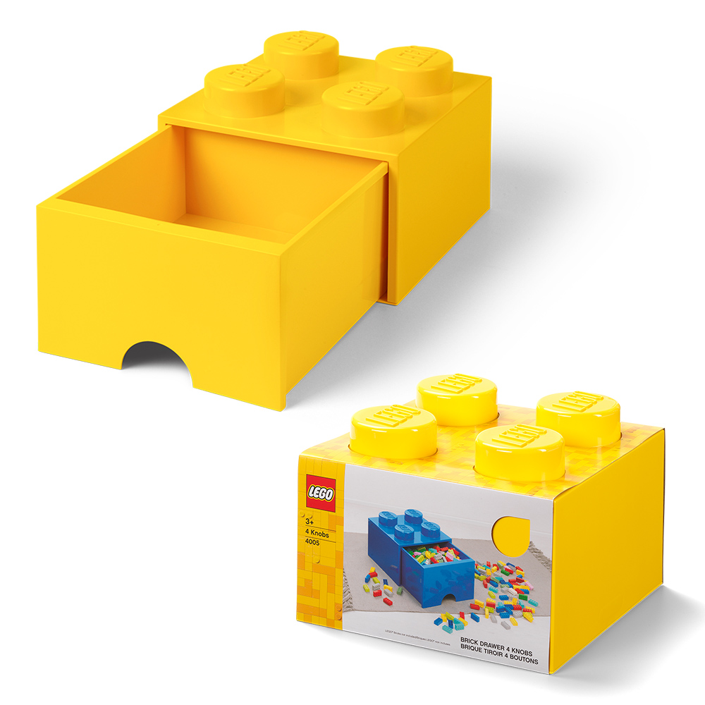LEGO กล่องลิ้นชักเลโก้ กล่องใส่เลโก้ กล่องเก็บของ Brick Drawer 4 สีเหลือง YELLOW 25x25x18 cm ราคา 1,690 บาท*ส่งฟรี