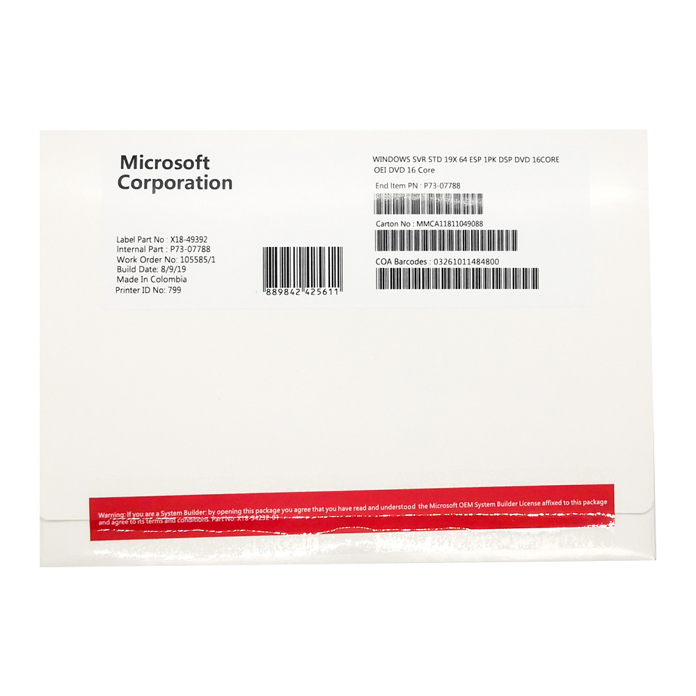 Windows Server 2019 ราคา 19,800 บาท*ส่งฟรี