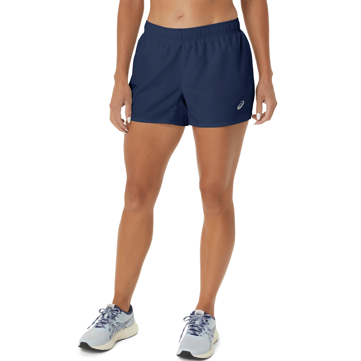 ASICS : SILVER 4IN SHORT WOMEN RUNNING ผู้หญิง กางเกงขาสั้น ของแท้ BLUE EXPANSE ราคา 680 บาท*ส่งฟรี