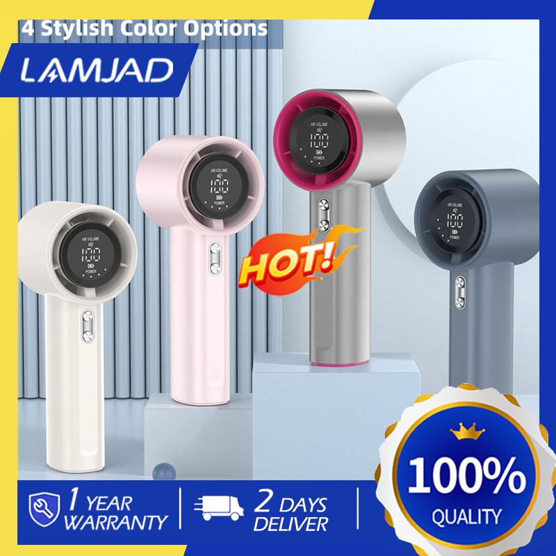 2025 ใหม่ S001 พัดลมมือถือแบบพกพาปรับได้ 100 4000mAh พัดลมแนวนอนจอแสดงผล LED กลางแจ้งแคมป์พัดลมแบบพกพาแบตเตอรี่ ราคา 399 บาท*ส่งฟรี