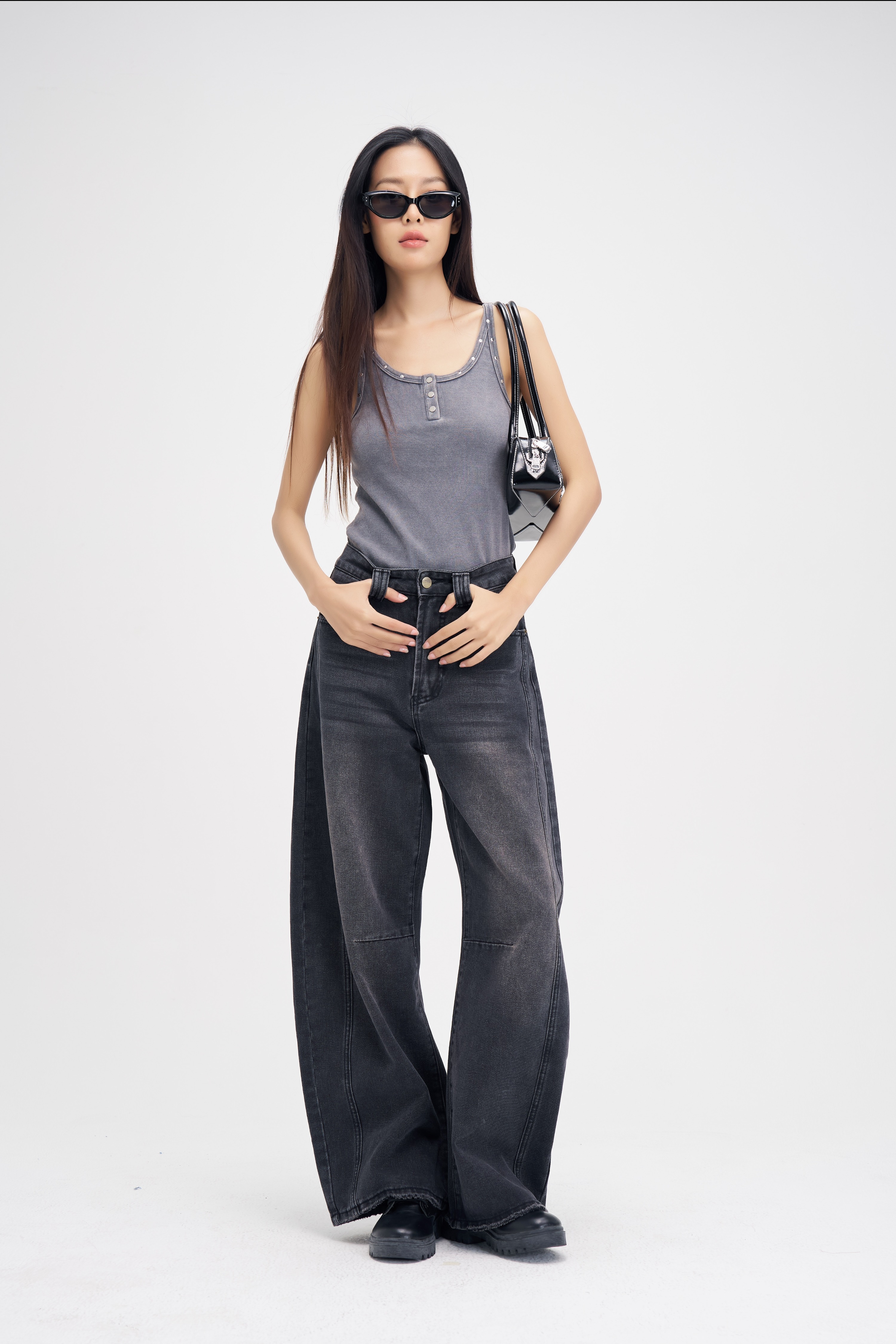 Niyom Jeans collection Aloha : รุ่น B305.2 กระบอกใหญ่ทรงบอลลูน ราคา 843 บาท*ส่งฟรี