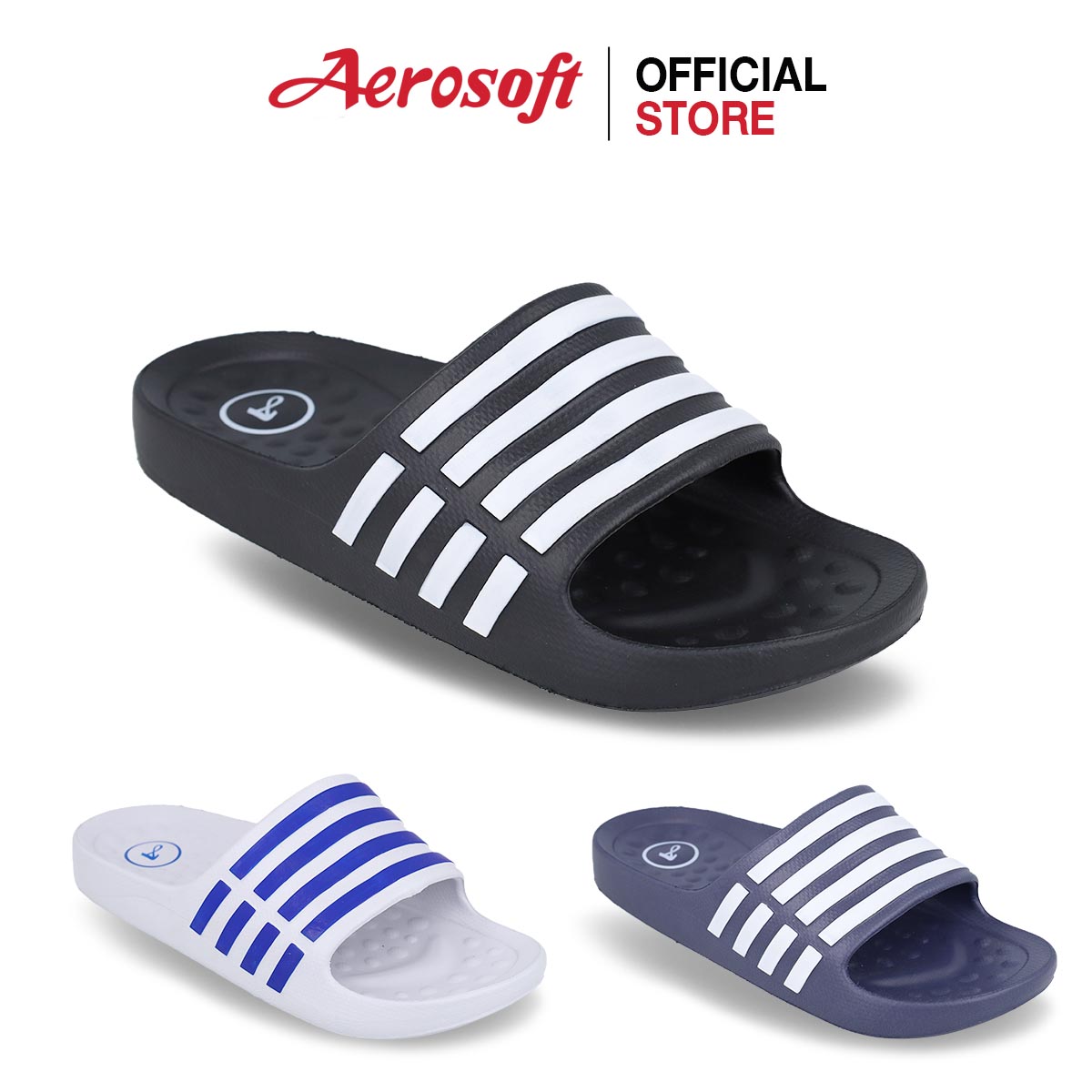 Aerosoft (แอโร่ซอฟ) รองเท้าแตะสวม รุ่น U1105 เบานุ่มสบาย ทนทานใช้ได้นาน ราคา 160 บาท*ส่งฟรี