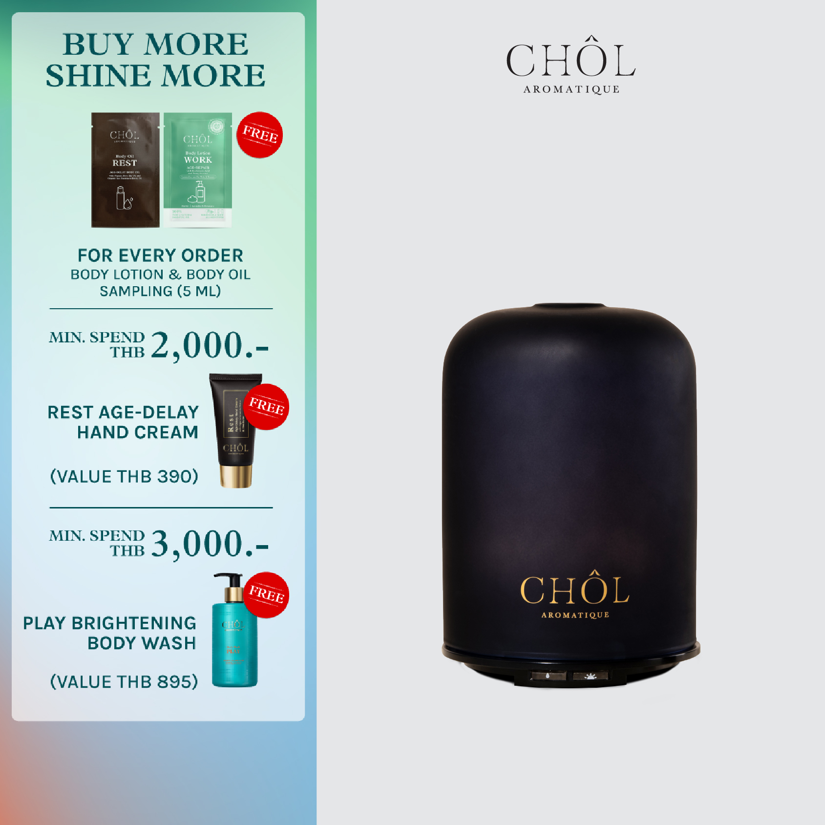 CHOL Aroma Diffuser Classic ราคา 1,990 บาท*ส่งฟรี
