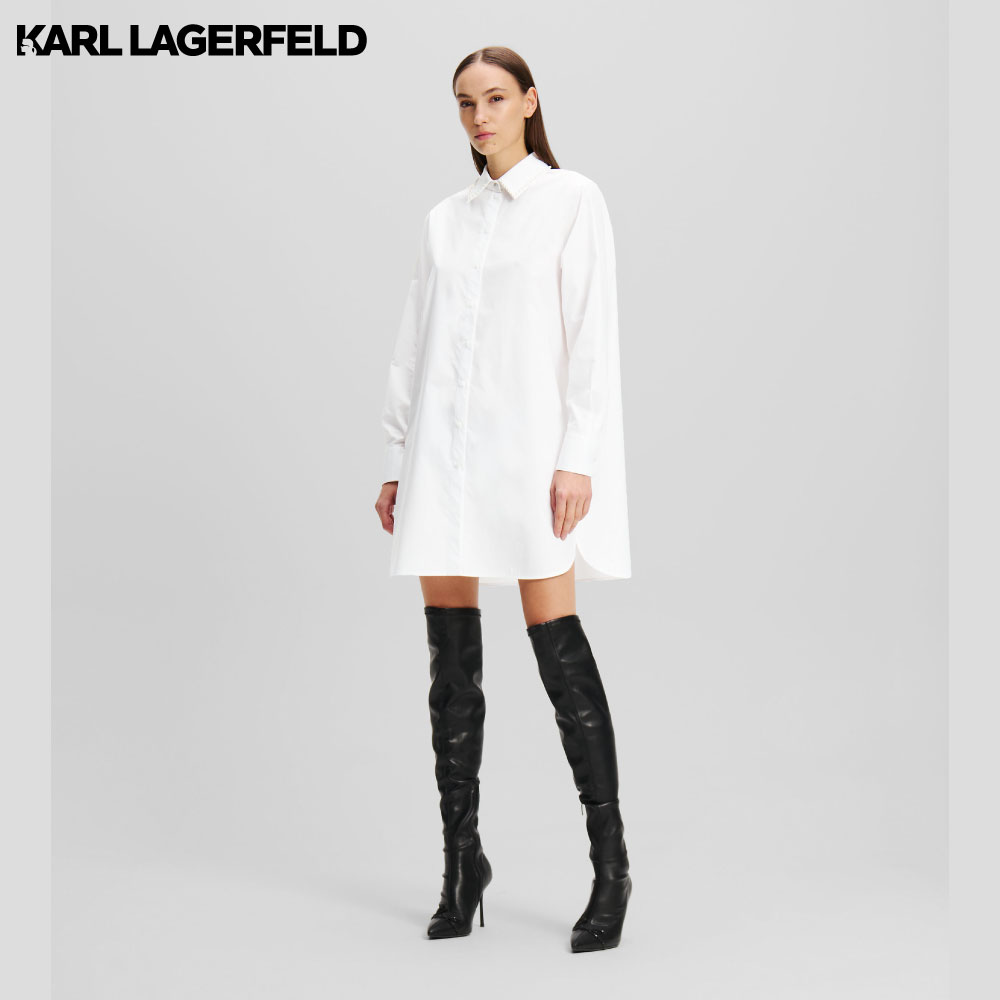 KARL LAGERFELD - PEARL EMBELLISHED TUNIC ราคา 11,900 บาท*ส่งฟรี