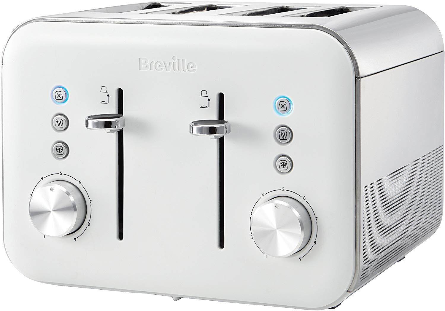 การใช้งาน  สมุทรสาคร เครื่องปิ้งขนมปัง Breville VTT687 High Gloss Toaster  4 Slice  with Variable Browning & High Lift  White