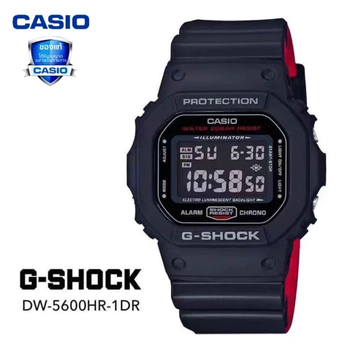 Casio Men's Wristwatch, Resin Strap, 100% Genuine Casio, Model Dw-5600Hr-1Dr (Delivered with Box and Manual, 1 Year Warranty) ราคา 479 บาท*ส่งฟรี