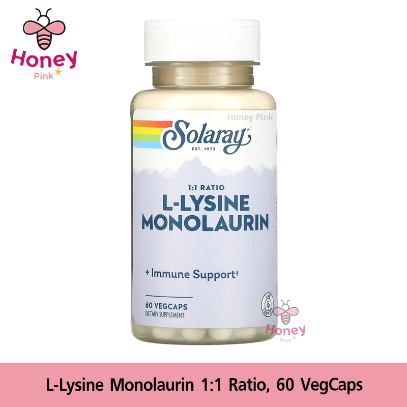 Solaray, L-Lysine Monolaurin 1:1 Ratio, 60 VegCaps ราคา 690 บาท*ส่งฟรี