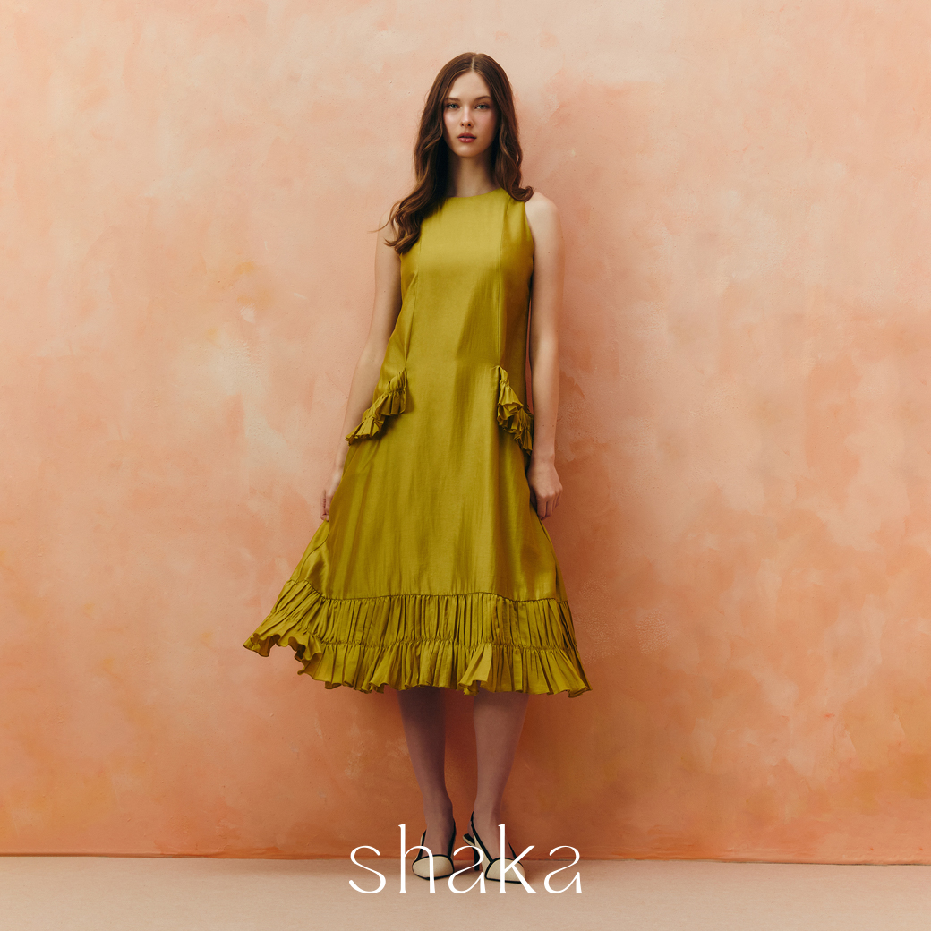 AW25 Shaka Sleeveless Ruffle Dress ราคา 3,465 บาท*ส่งฟรี