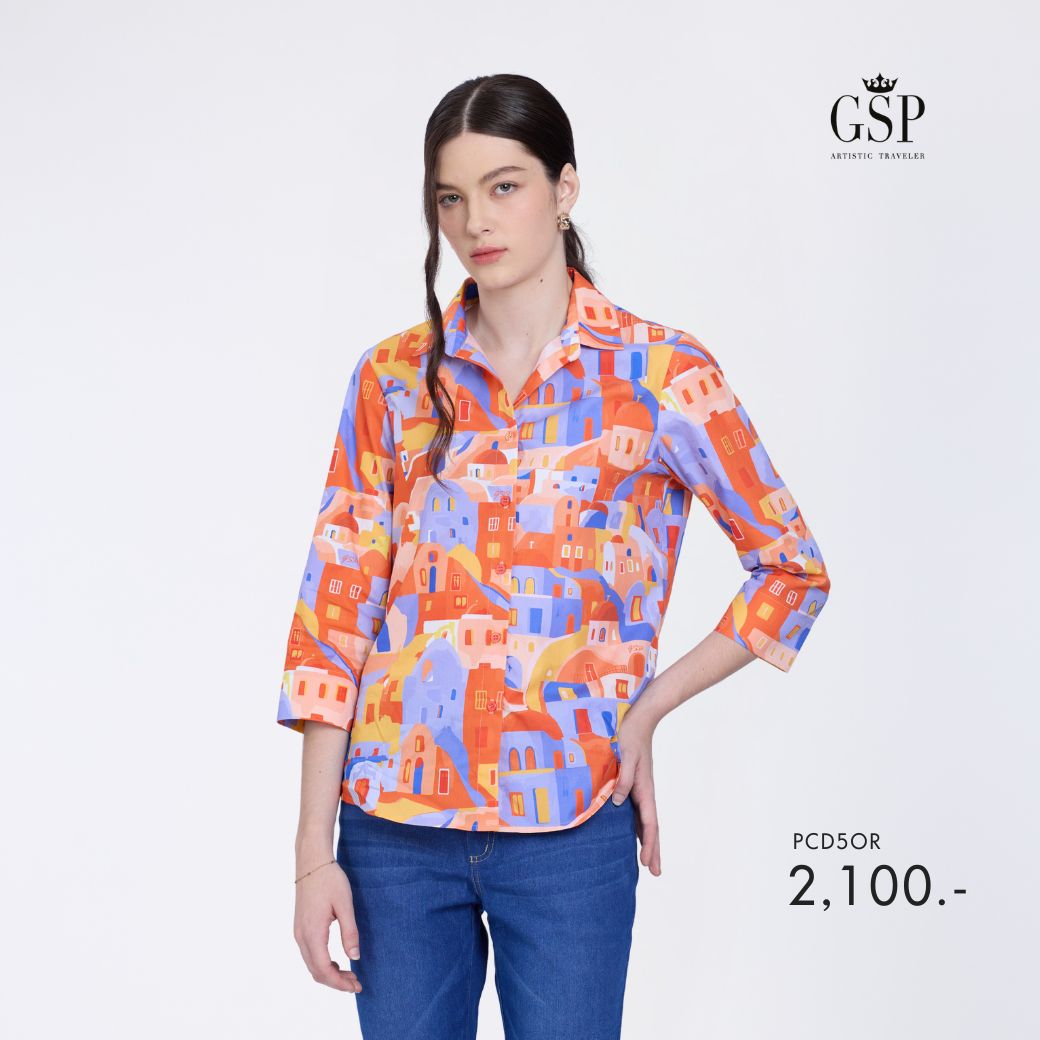 Gsp Woman's Shirt Sunset Women's Shirt, Three-Quarter Sleeves, Orange, Pcd5Or ราคา 2,100 บาท*ส่งฟรี