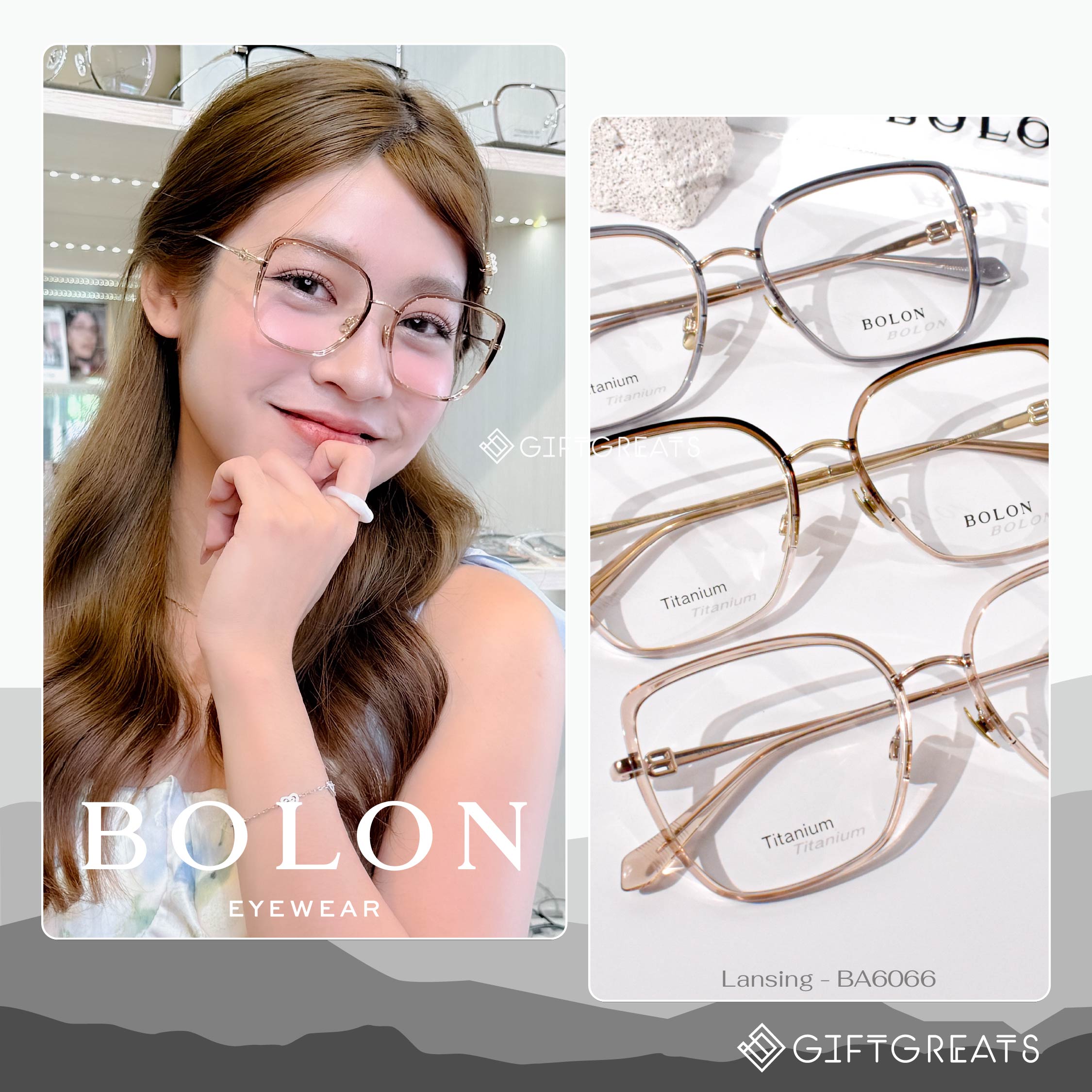 Bolon Lansing Ba6066 - Fw25 Bolon Eyewear Bolon Eyeglass Frames Have a Unique Frame Design and Come with Lenses. Free Eye Prescription. ราคา 3,900 บาท*ส่งฟรี