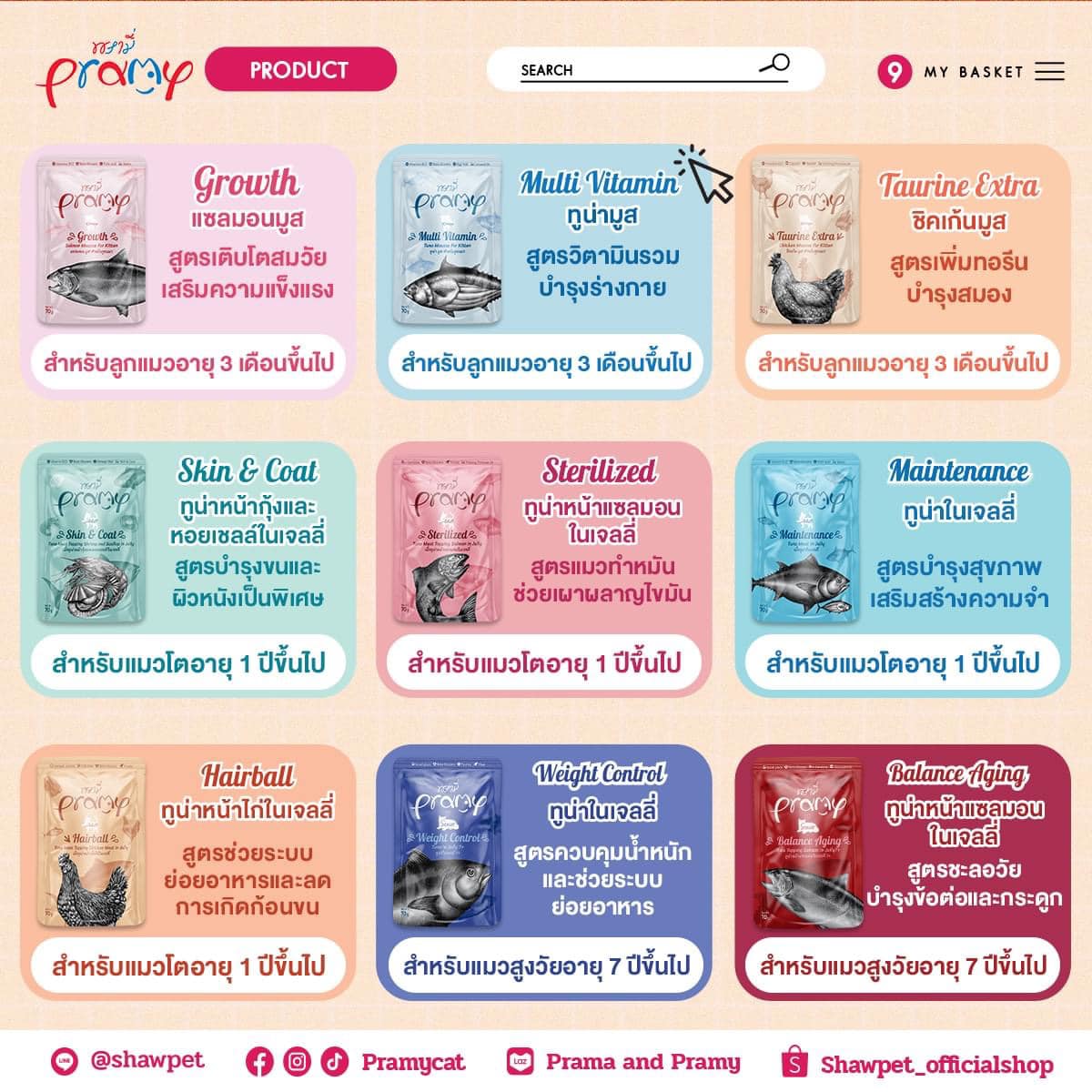 Pramy Pouch 70 g. ราคา 23 บาท*ส่งฟรี