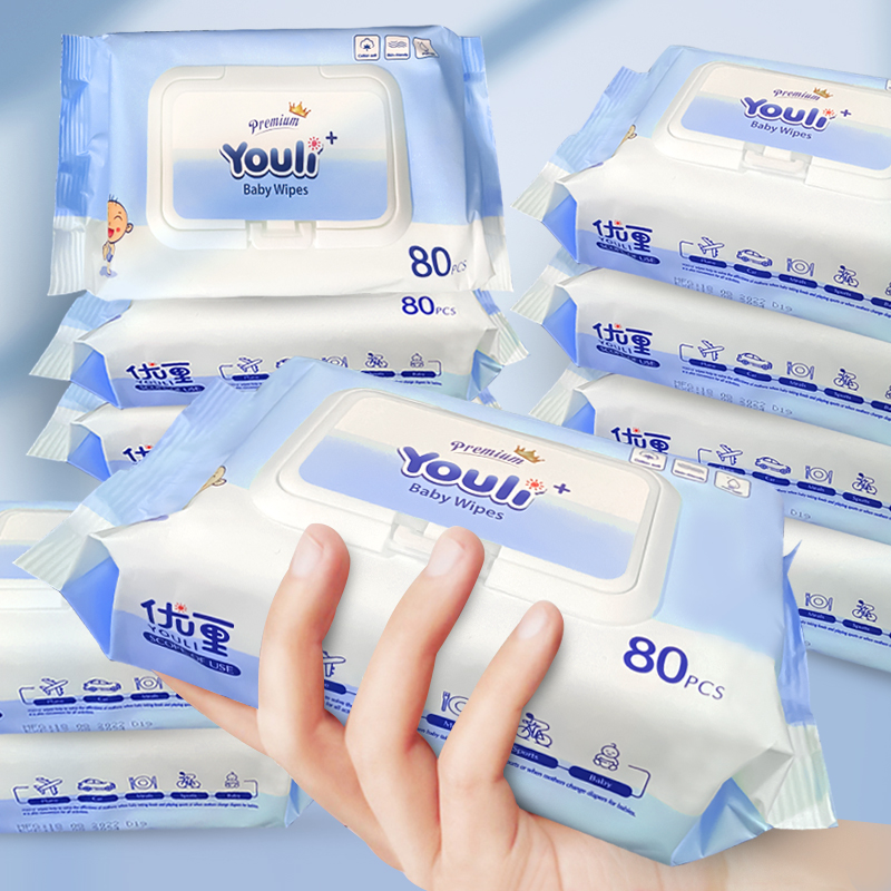 YOULI ทิชชูเปียก 80แผ่น ทิชชู่เปียกเด็ก กระดาษเปียก Baby Wipes กระดาษทิชชู่เปียก ทิชชู่เปียกยกลัง กระดาษเช็ดชูเปียก ทิชชู่ ผ้าเปียก