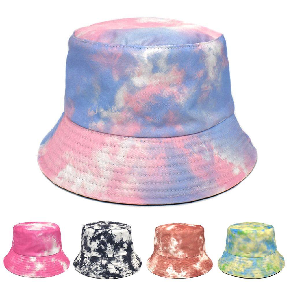 MENGLIANG Protecting Sun 3D Print Outdoor Fisherman Cap Reversible Tie-Dye Graffiti Rainbow Bucket Hat Fisherman Hat
