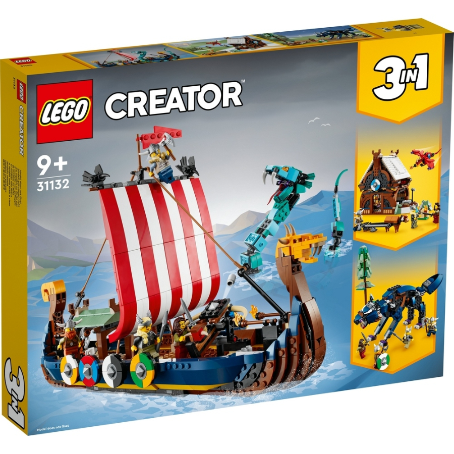 LEGO Creator เลโก้ครีเอเตอร์ เรือไวกิ้งและพญานาค มิดการ์ด31132 ราคา 5,535 บาท*ส่งฟรี