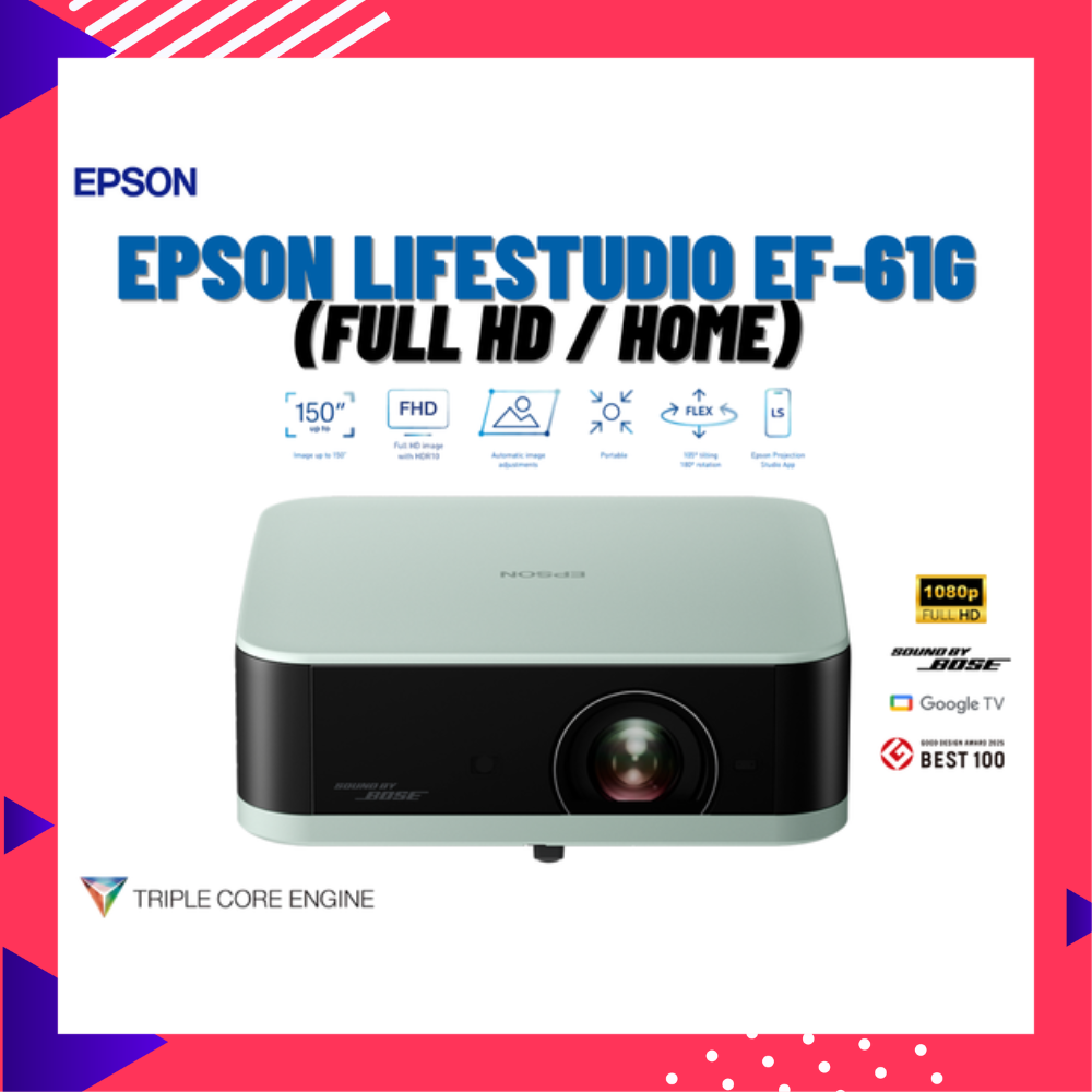 Epson Lifestudio Ef-61G Projector ราคา 21,900 บาท*ส่งฟรี