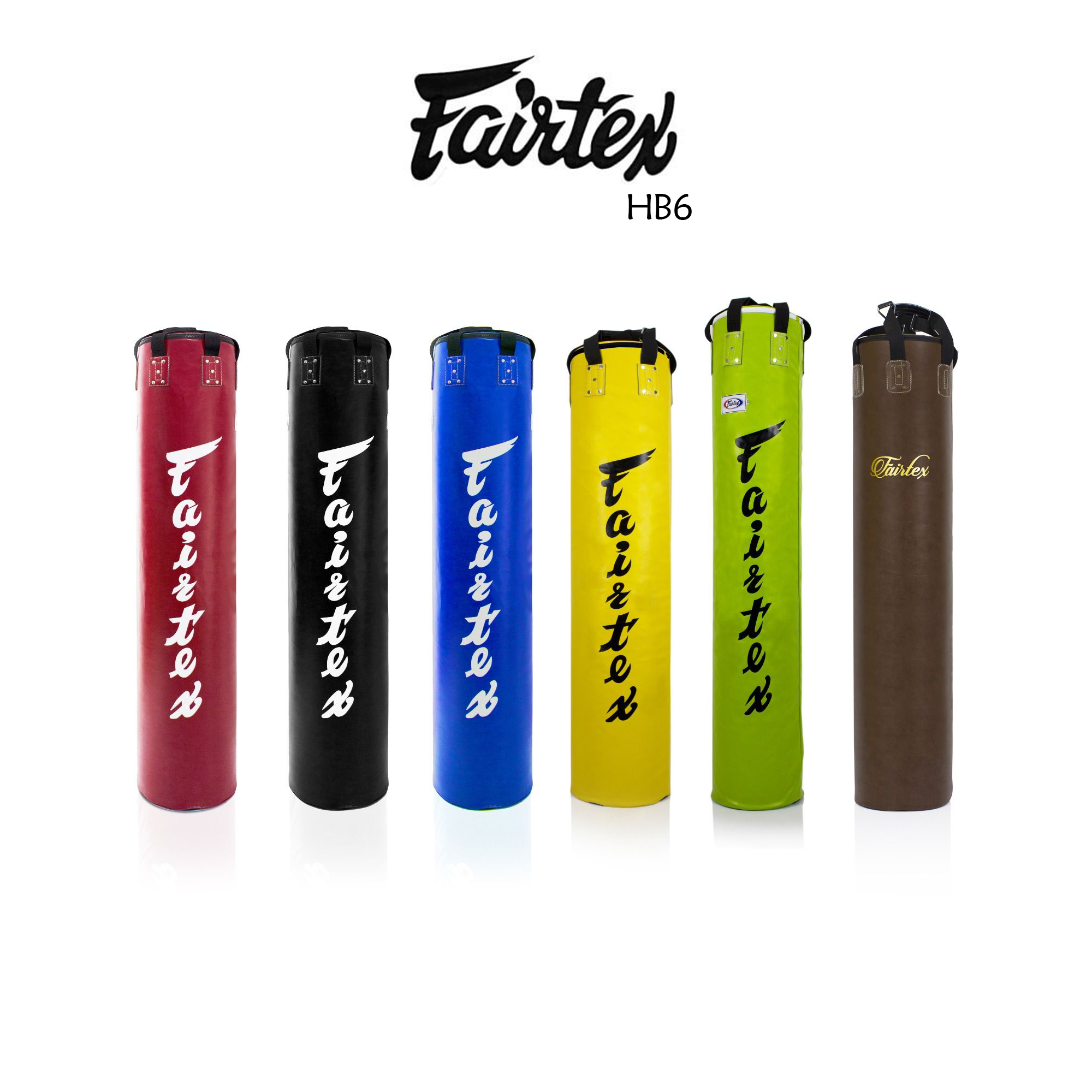 อุปกรณ์กีฬาและกิจกรรมกลางแจ้ง กระสอบมวย Fairtex HB6 6FT Banana Bag "Unfilled" Syntex Leather กระสอบทรายชกมวย สูง 6 ฟุต หนังเทียมคุณภาพดี 100% ส่ง "กระสอบทรายเปล่า" [ Clearance !! ]