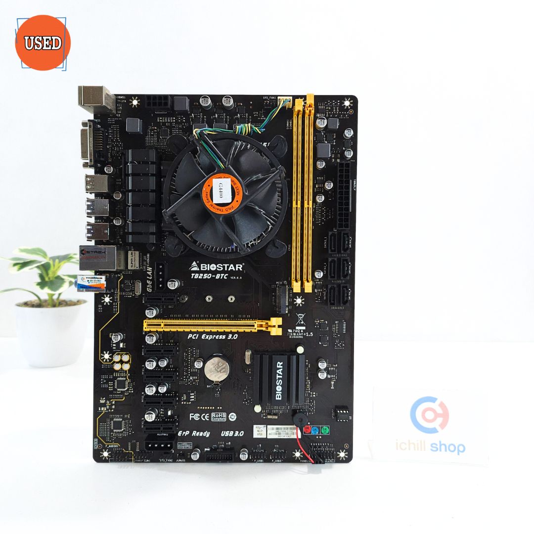 ชุดซีพียูพร้อมเมนบอร์ด CPU : INTEL PENTIUM G4400 3.30GHz + MB : BIOSTAR TB250  BTC P15330 | Lazada.co.th