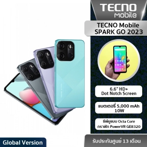 สินค้า TECNO Mobile SPARK GO 2023 โทรศัพท์ มือถือMediaTek Helio A22  | แบตเตอรี่ 5,000 mAh 10W | จอ6.69\" HD+ | ประกันศูนย์ไทย