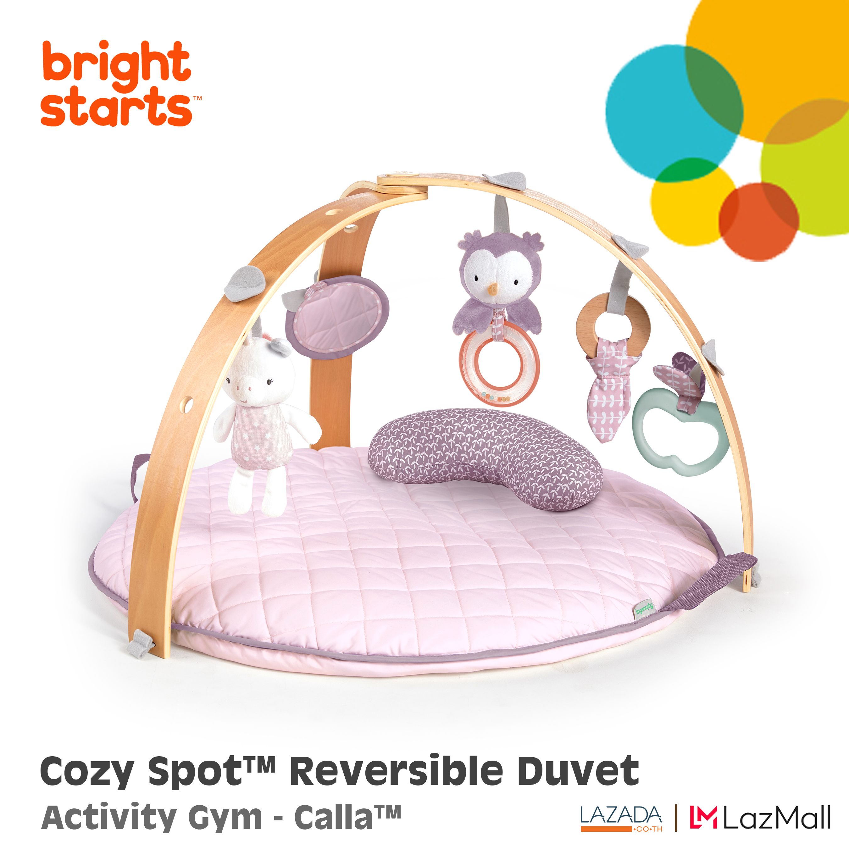Bright Starts Gym Cozy Spot Reversible Pink ราคา 5,175 บาท*ส่งฟรี