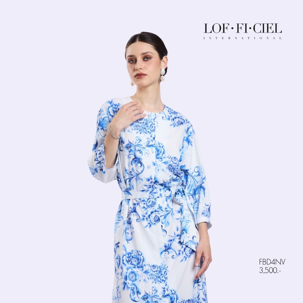 LOF-FI-CIEL Maxi dress Imperial เดรสยาว สีฟ้า FBD4NV ราคา 3,500 บาท*ส่งฟรี
